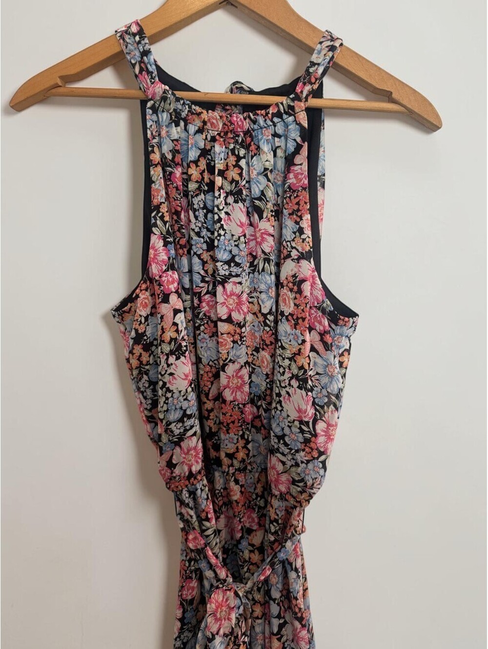 INC International Concepts Floral Maxi Dress NWT Size 8 Black Pink Blue